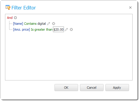 Filter Editor